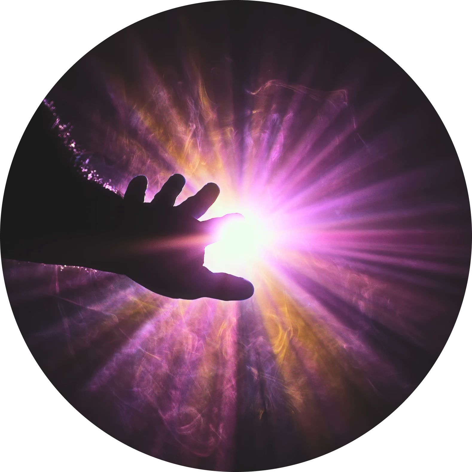 Light and shadow through a hand
