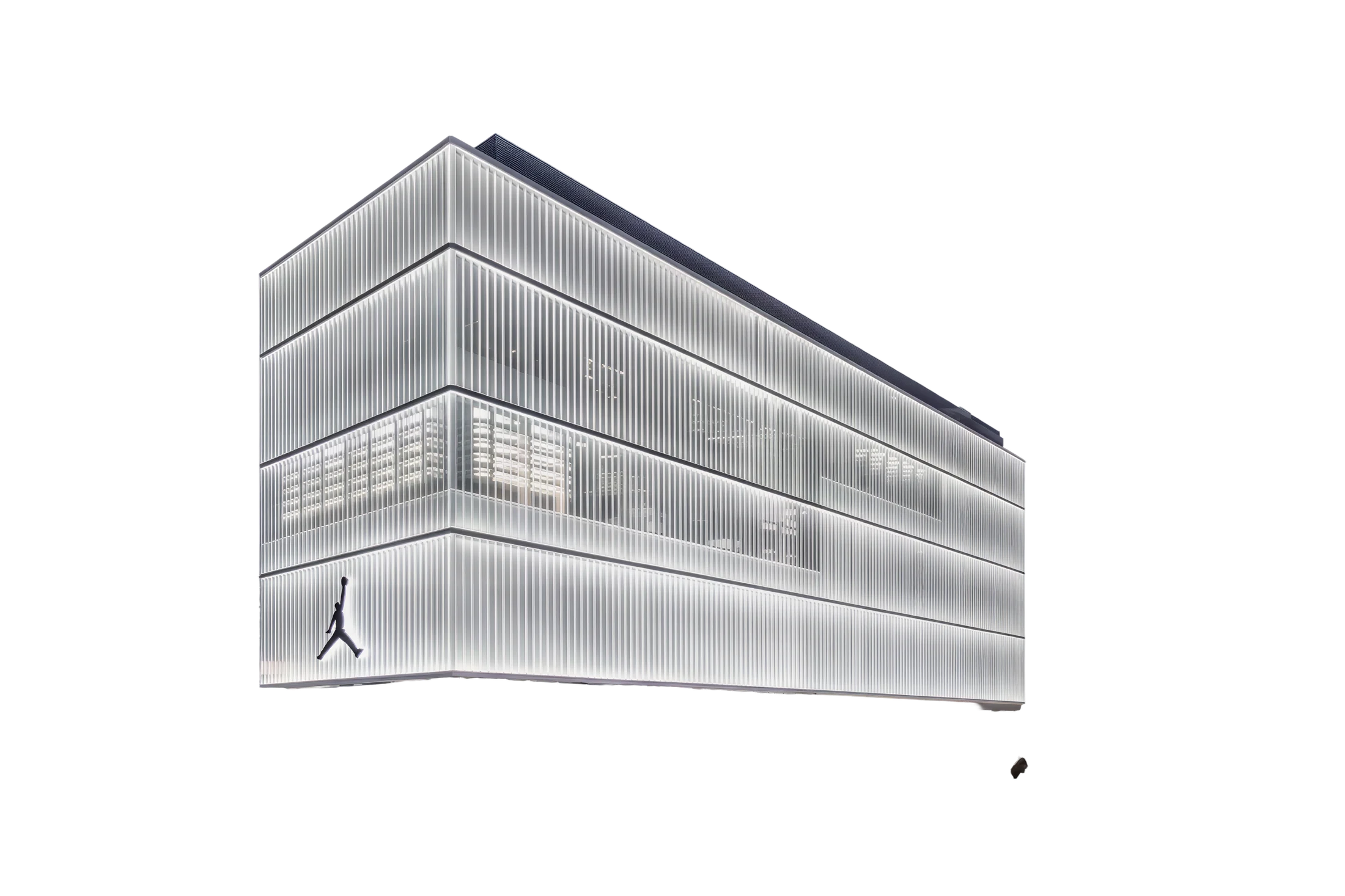 Jordan World of Flight illuminated façade