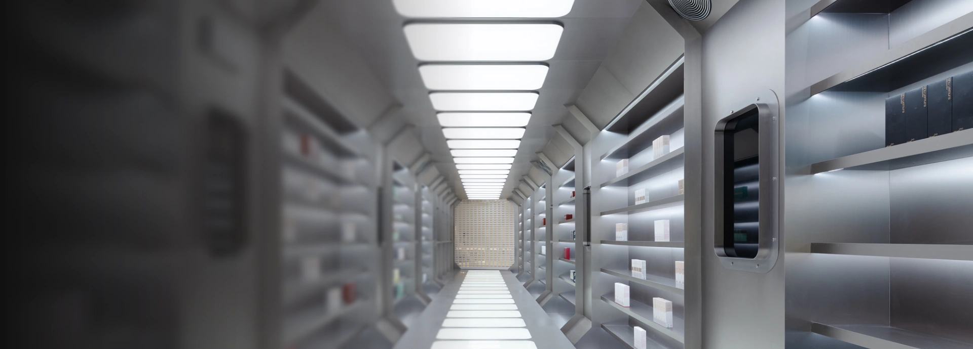 Architectural lighting within a library